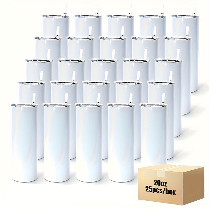 25pcs 20oz Straight Stainless  - огляд і ціна Tumbler 20Oz White