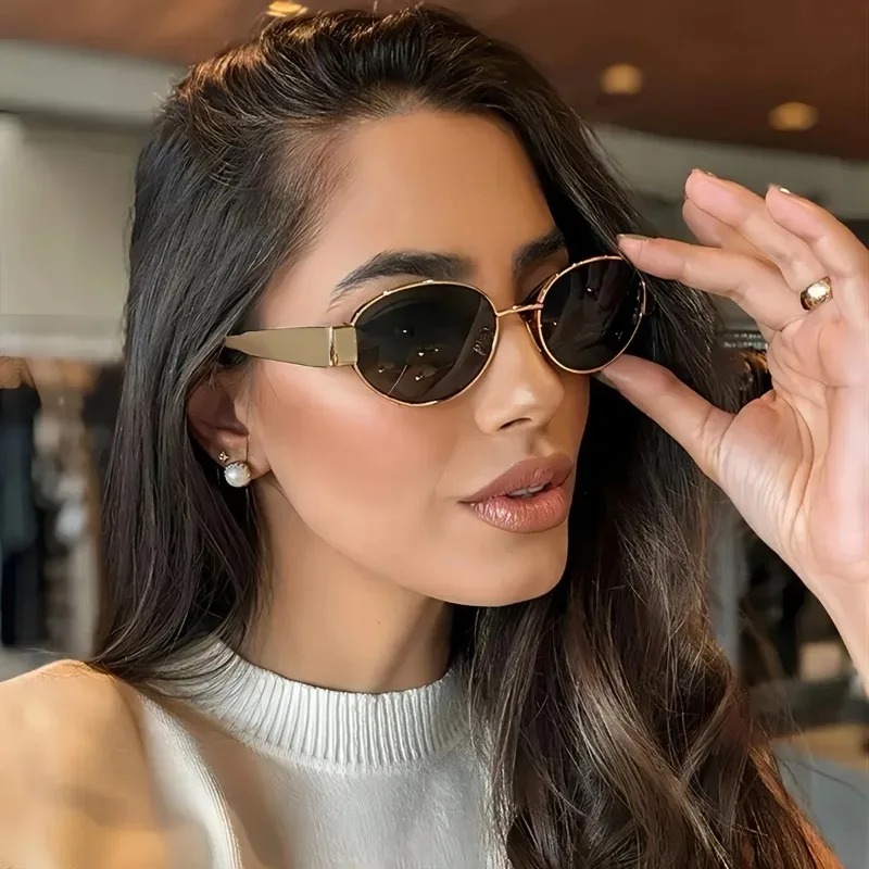 New Oval Sunglasses for Women  - огляд і ціна Metal Photo Panel