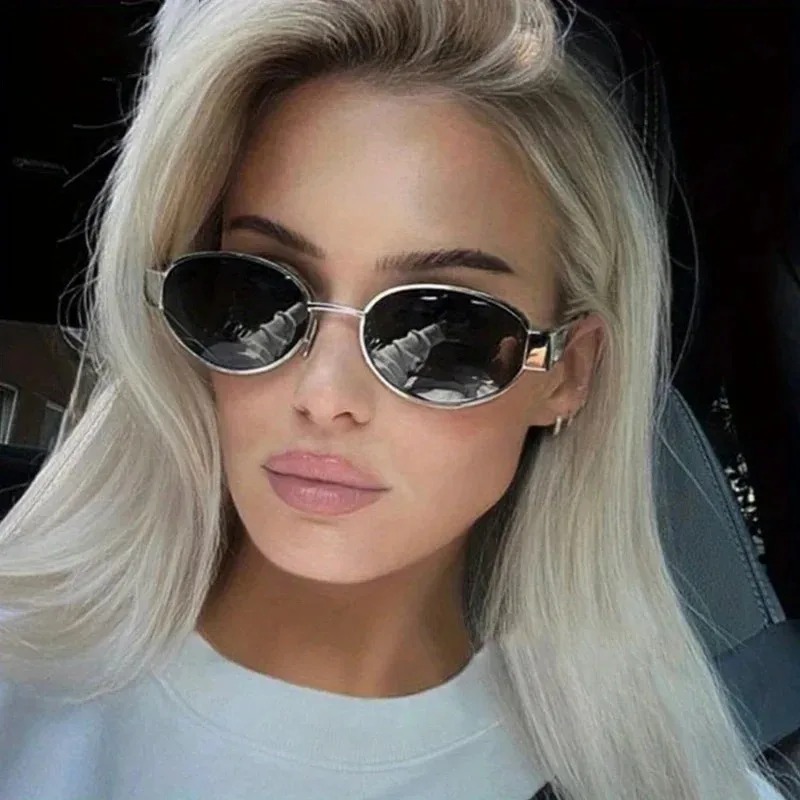 New Oval Sunglasses for Women  - огляд і ціна Metal Photo Panel