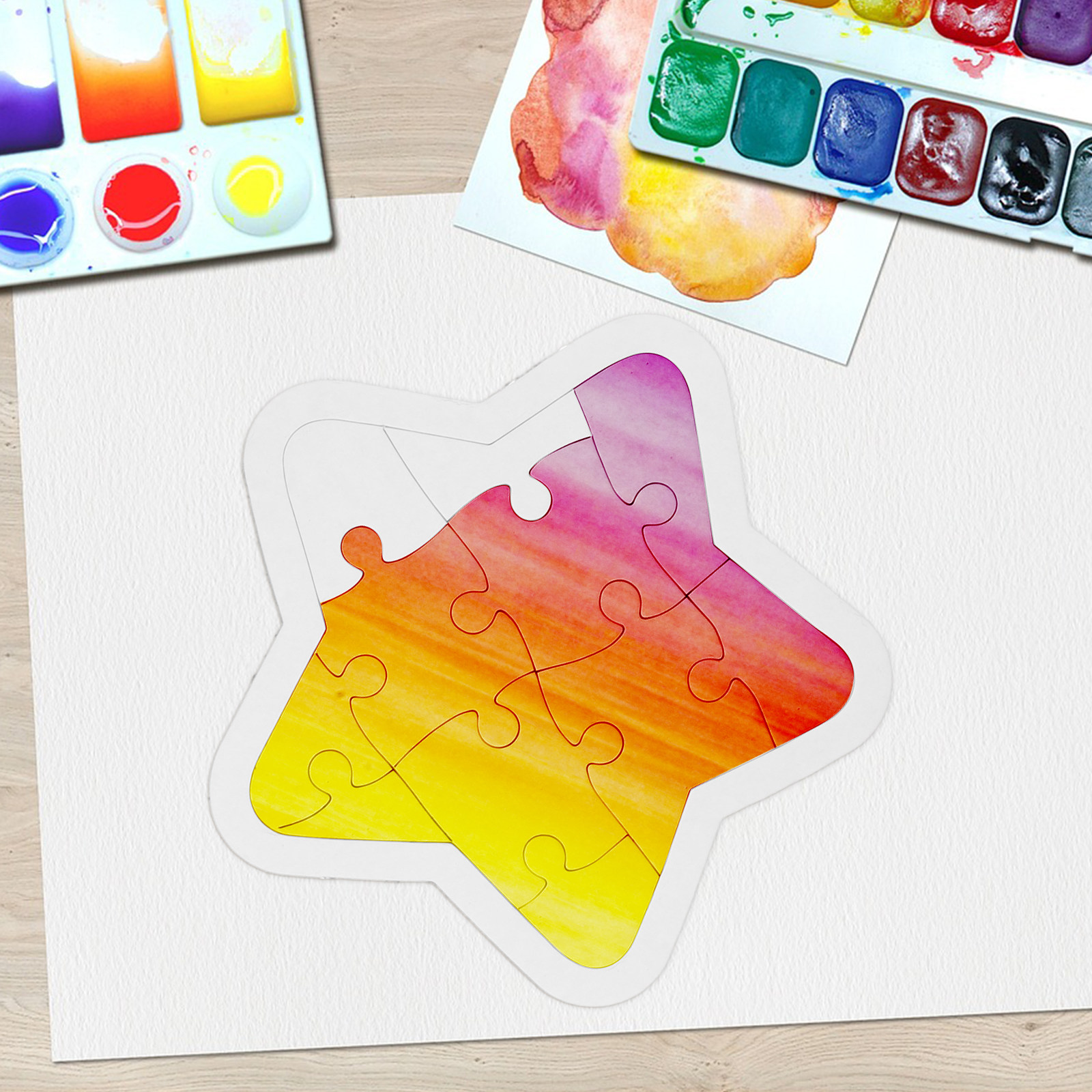 6Pcs Cartoon Blank DIY Drawing - огляд і ціна Puzzle Blank White