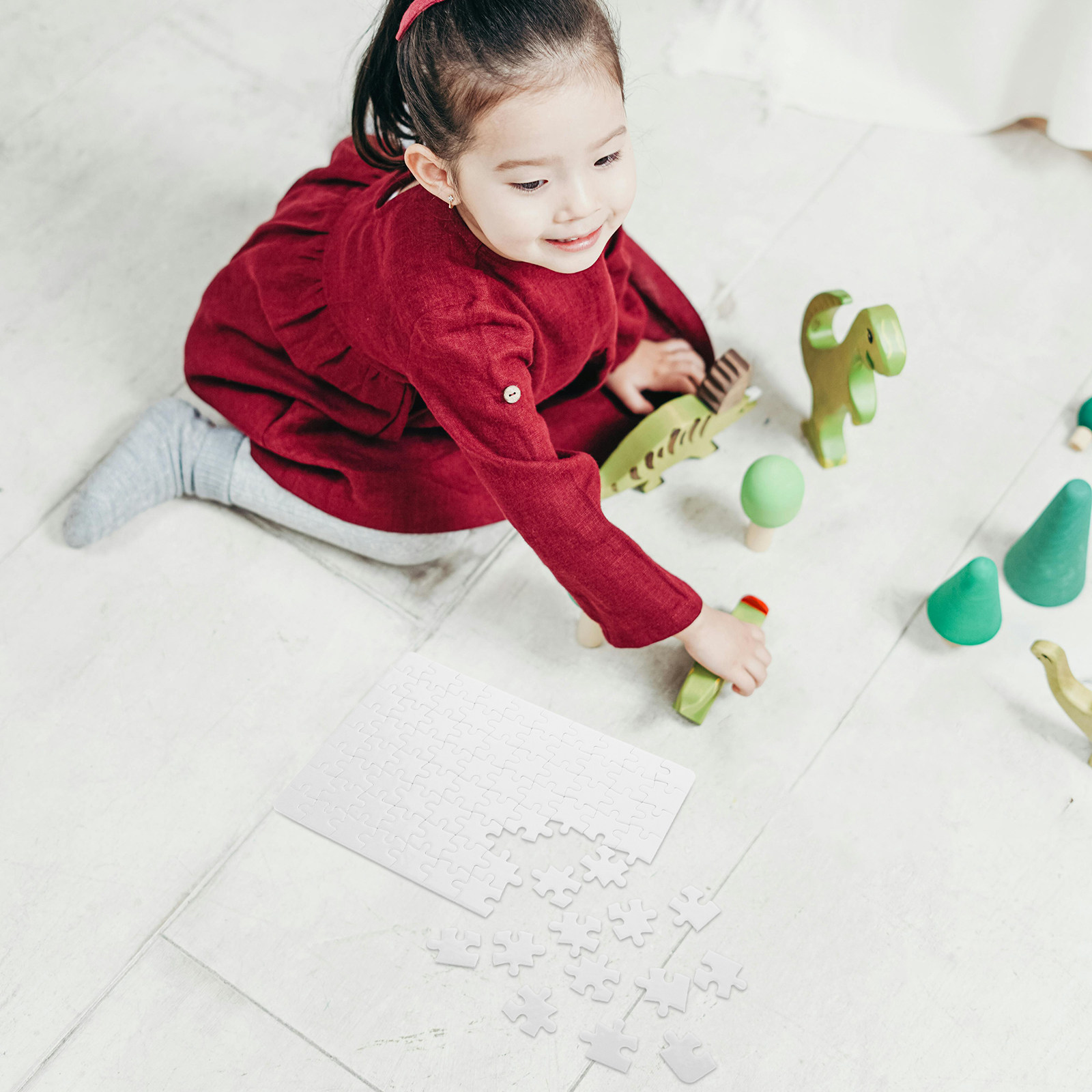 4 Sheets Blank Puzzle Pieces W - огляд і ціна Puzzle Blank White