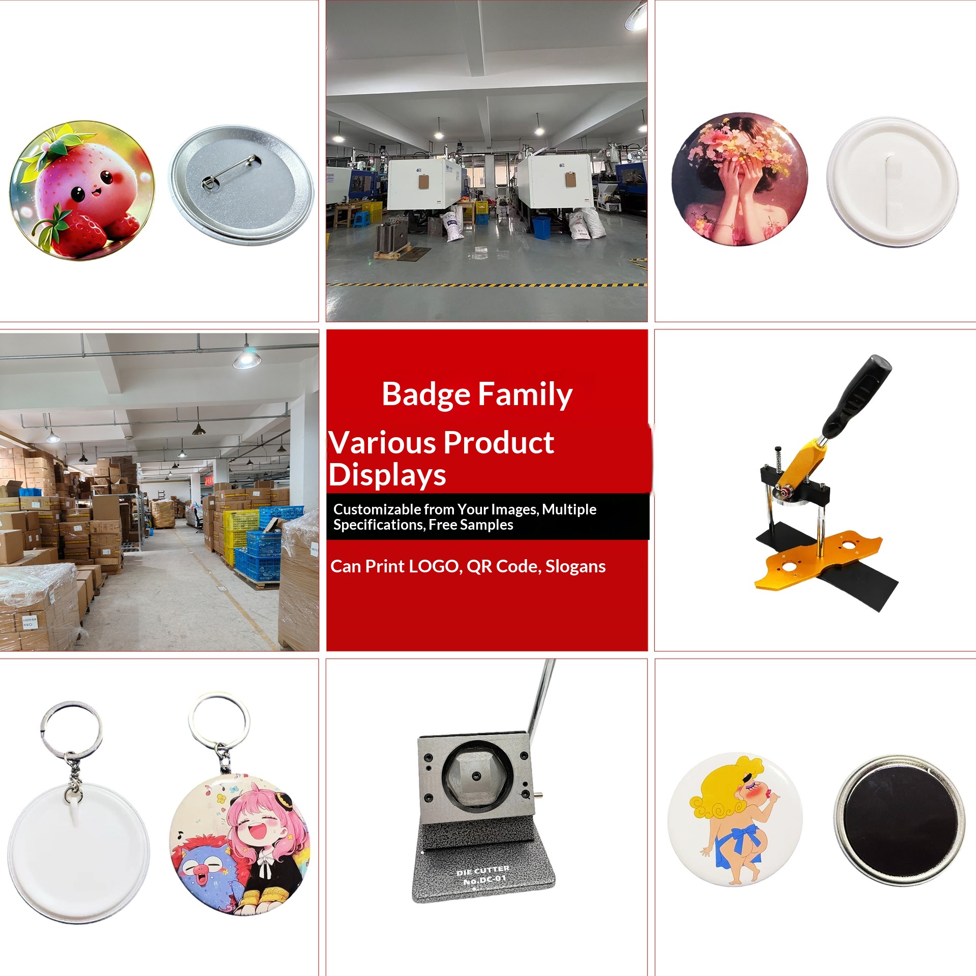 Wholesale Rectangular Blank DI - огляд і ціна Button Badge Blank