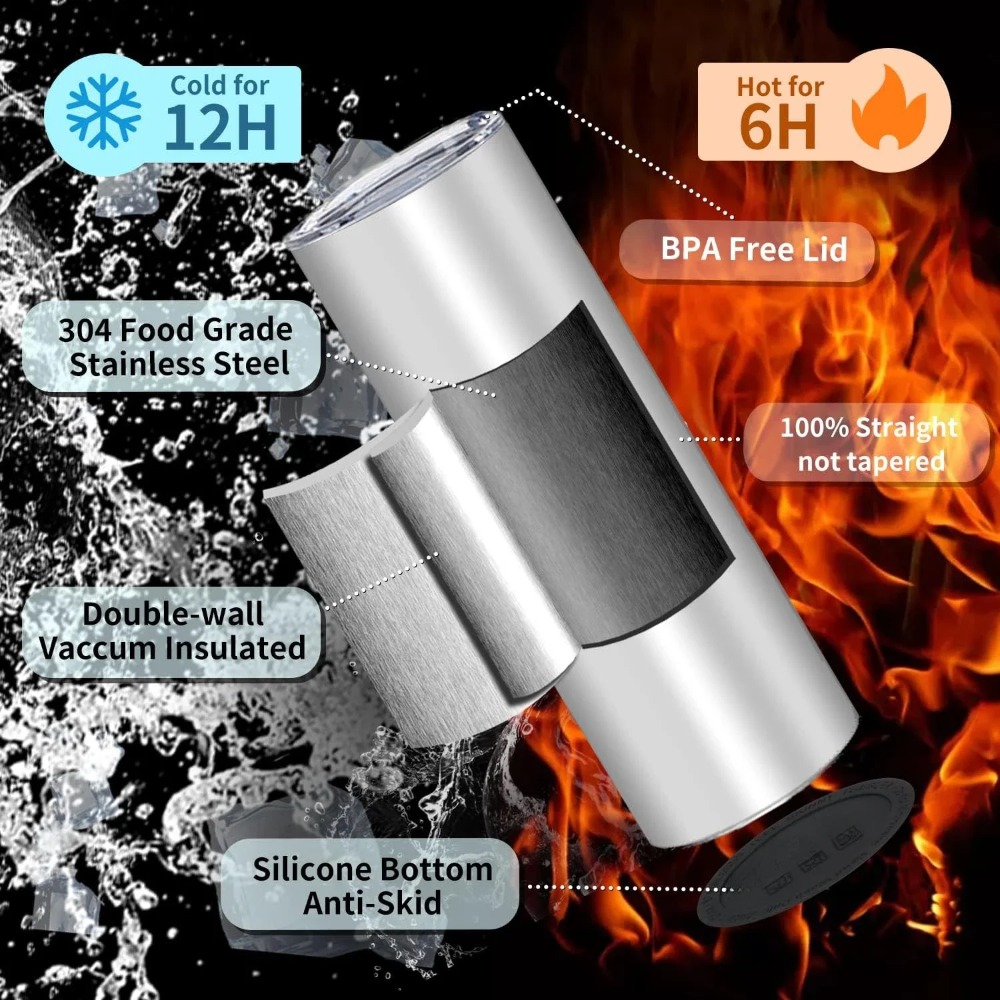 Accessorie 50 Pack Sublimation - огляд і ціна Tumbler 20Oz White
