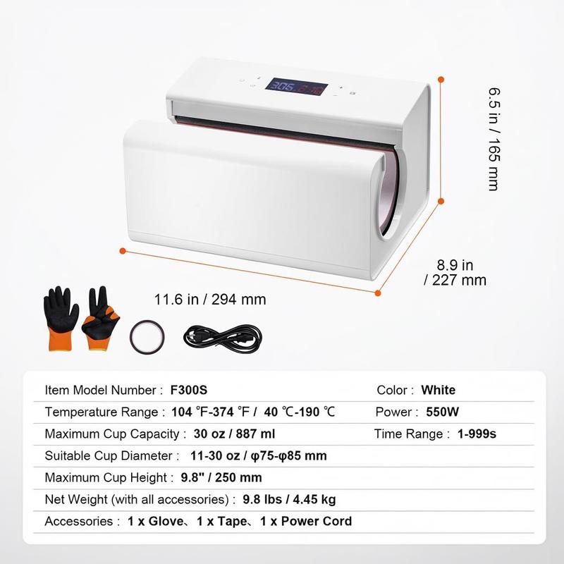 Auto Tumbler Heat Press Machin - огляд і ціна Sublimation Mug White