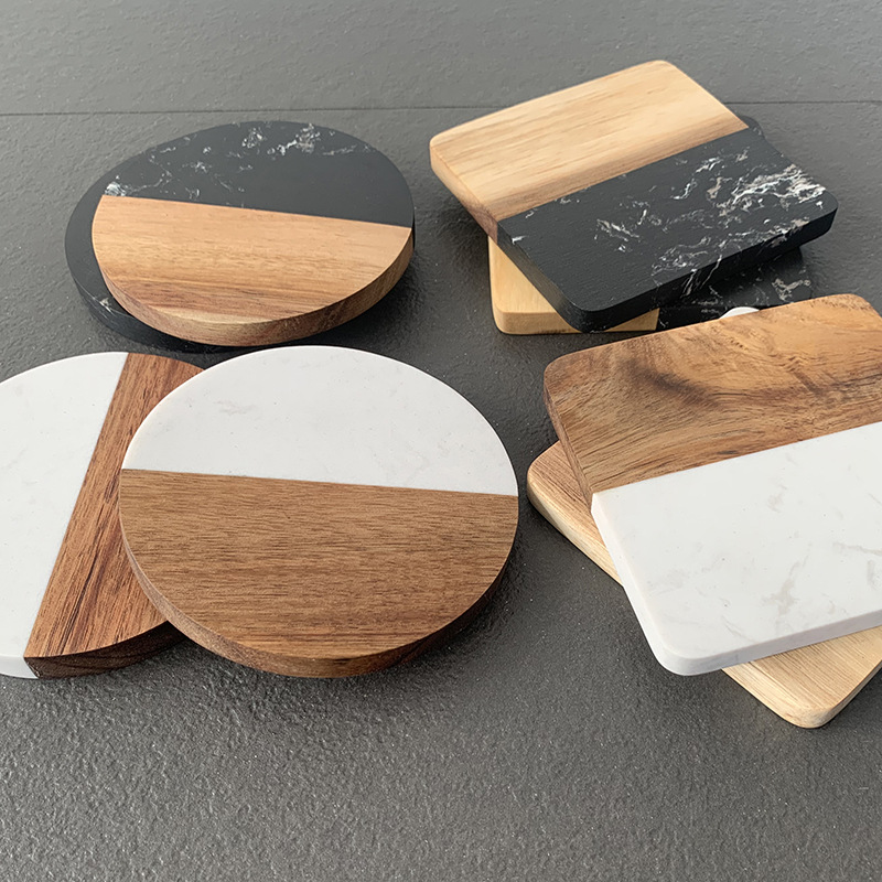 Marble Coaster Wood Stitching  - огляд і ціна Coaster Sublimation Blank