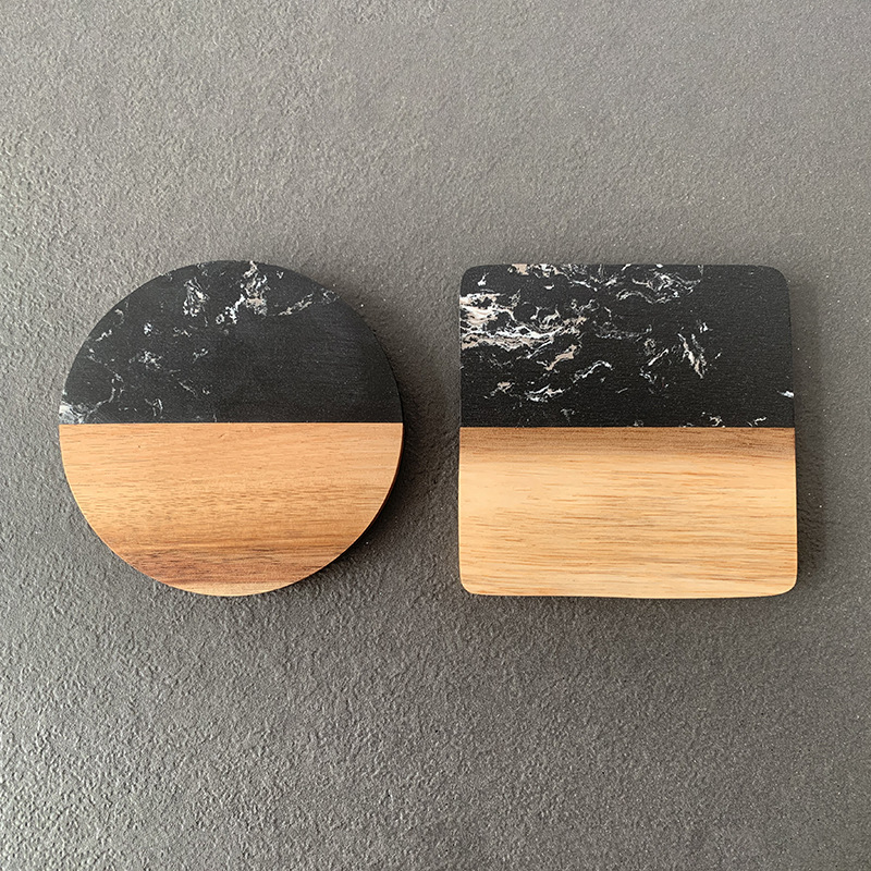 Marble Coaster Wood Stitching  - огляд і ціна Coaster Sublimation Blank