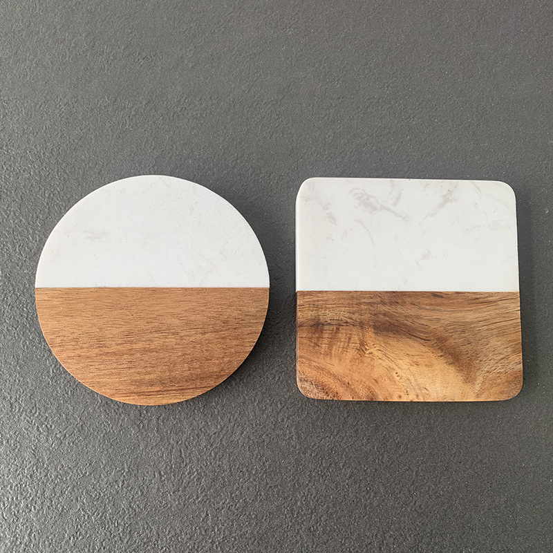 Marble Coaster Wood Stitching  - огляд і ціна Coaster Sublimation Blank